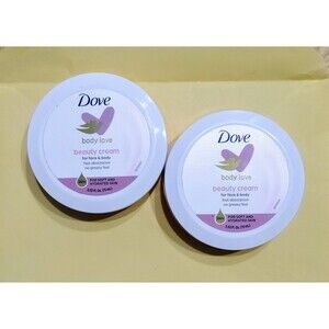 Dove Body Love Beauty Cream 2 Pack 2.53 fl oz Face Body Fast Absorbing Moisture